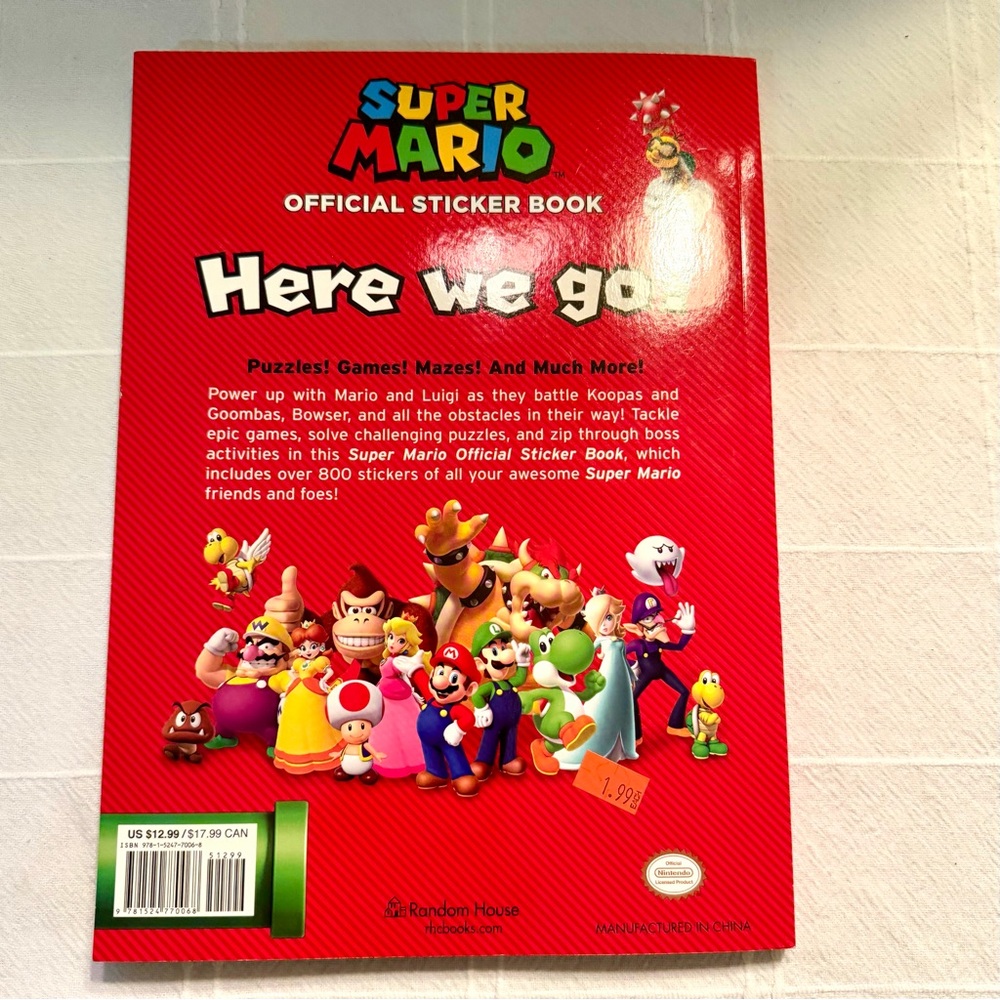 Nintendo Super Mario Sticker Book - Picture 2 of 5